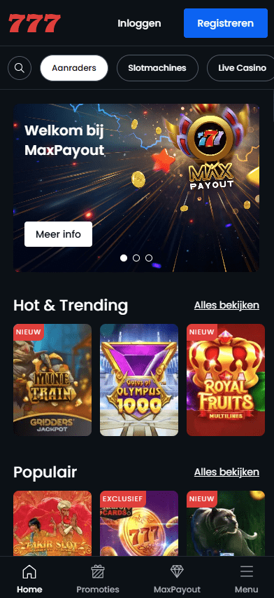 Page d'acceuil casino 777 mobile nl min